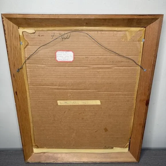 Vintage 1977 Attica Prison Inmate Folk Art Hand Painted Glass Jesus Crucifixion - Picture 12 of 16